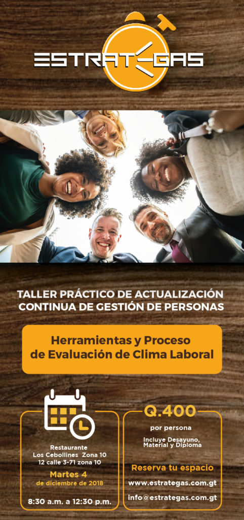 Taller de actualización continua- Herramientas y procesos de evaluación de clima laboral